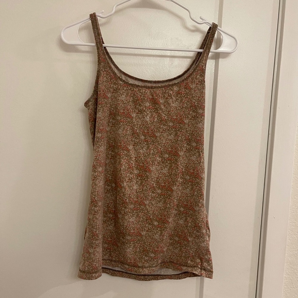 Eddie Bauer Tank Top Brown Casual Loungewear Activewear